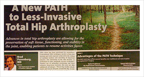 A new path to less invasive Total Hip Arthroplasty